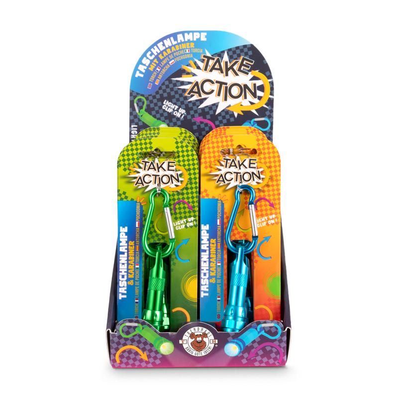 TAKE ACTION TASCHENLAMPE MIT KARABINER, 2-FACH SORTIERT