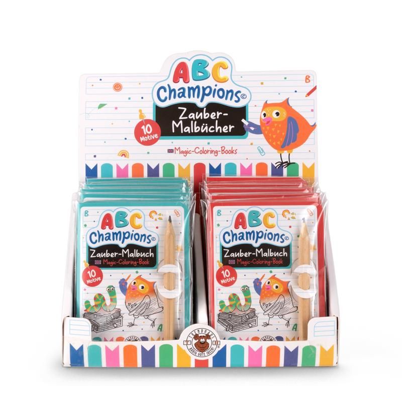 ABC CHAMPIONS ZAUBER-MALBÜCHER MIT BLEISTIFT, 2-FACH SORTIERT
