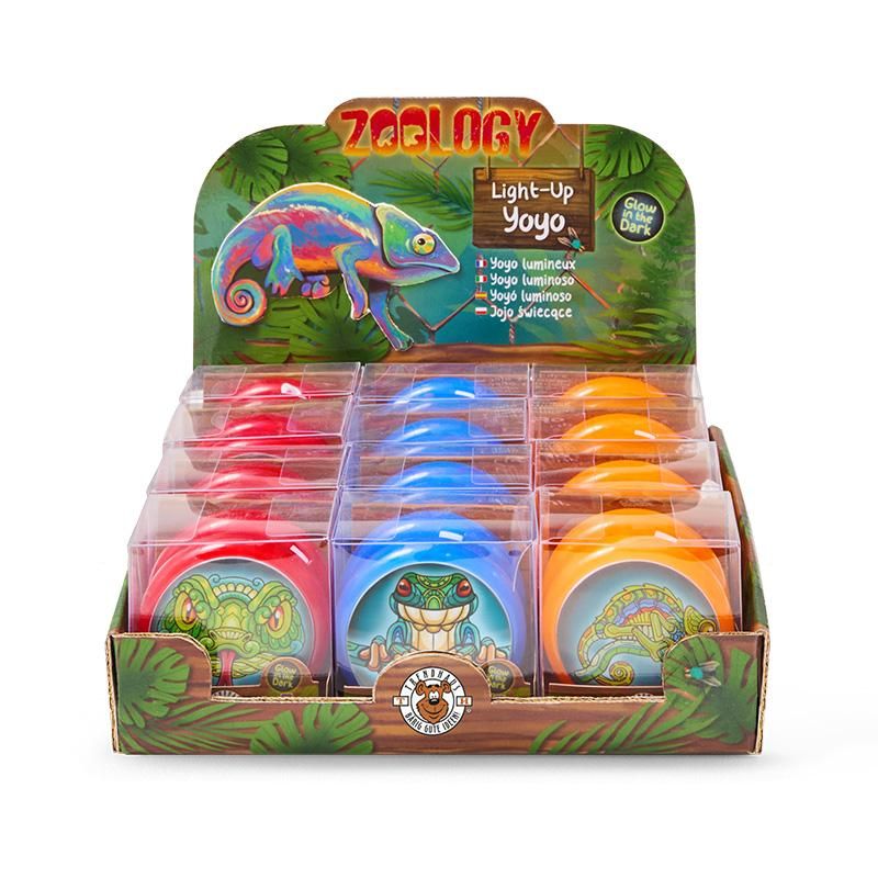 ZOO YOYO MIT LICHT NACHTLEUCHTEND, 3-FACH SORTIERT