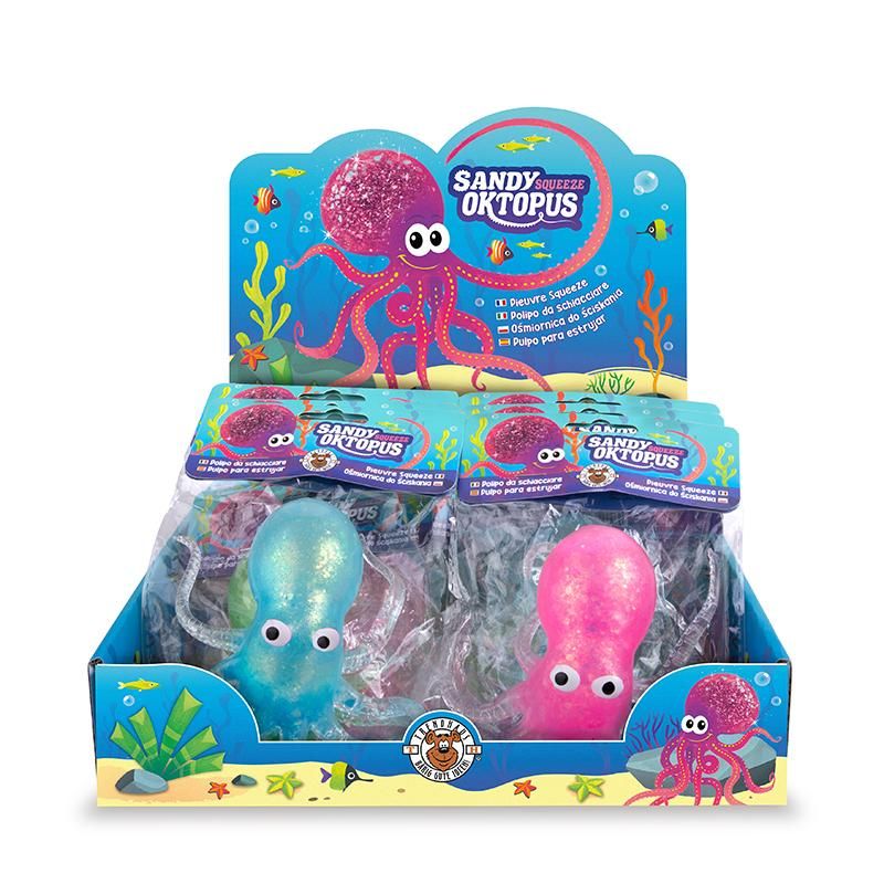 SANDY OKTOPUS SQUEEZY-GLITZER OKTOPUS, 3-FACH SORTIERT