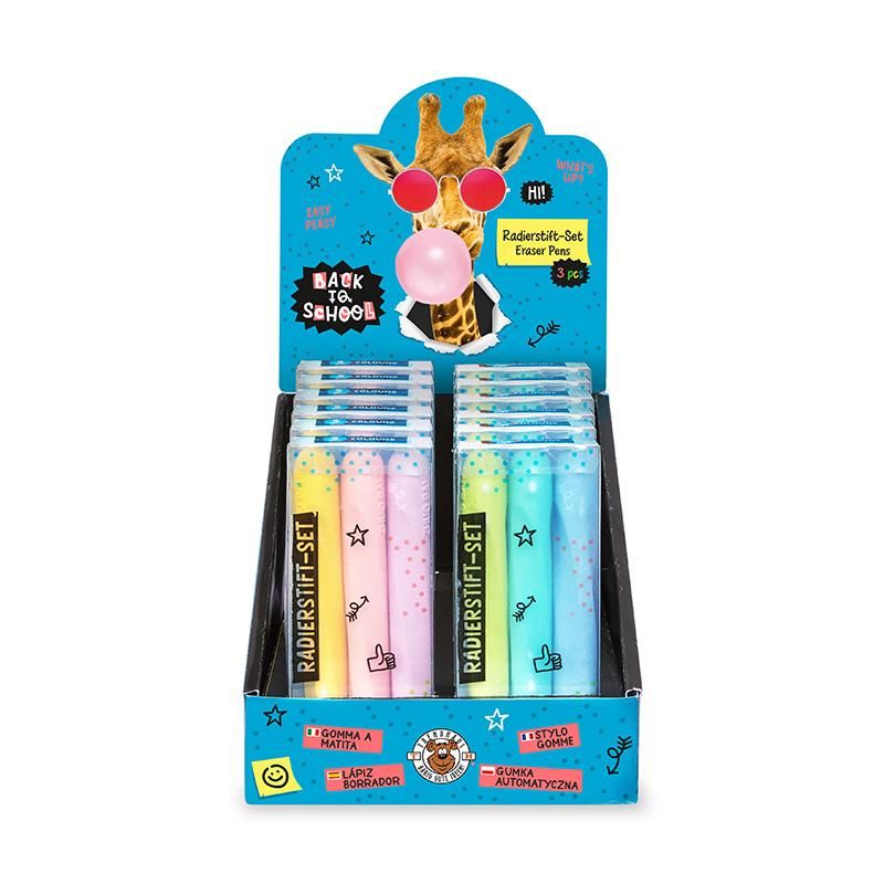 BACK TO SCHOOL RADIERSTIFT TWIST 3ER-SET, 2-FACH SORTIERT
