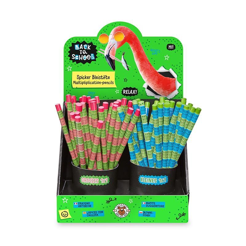 BACK TO SCHOOL SPICKER BLEISTIFT 1X1, 2-FACH SORTIERT
