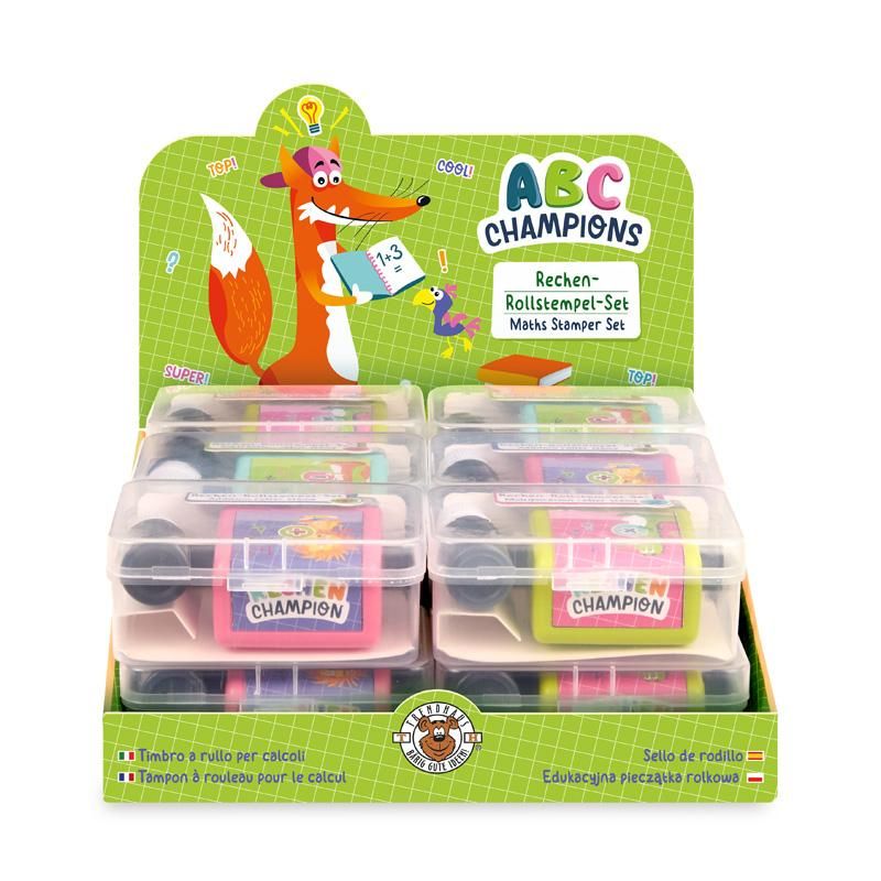 ABC RECHEN-ROLLSTEMPEL-SET 2-TEILIG,3-FACH SORTIERT