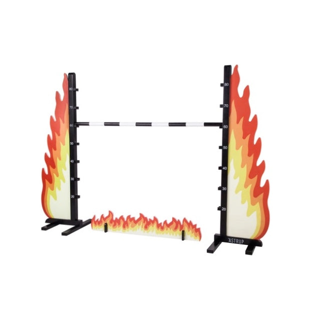 Springzaun Springparcours Springhindernis Show, Feuer