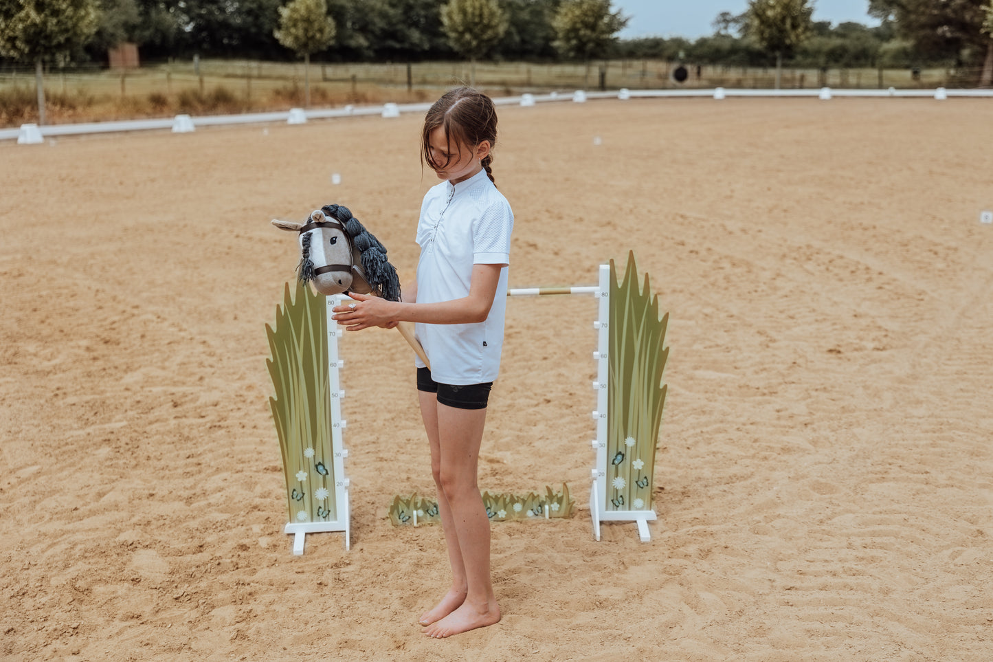 Springzaun Springparcours Springhindernis Show, Blume