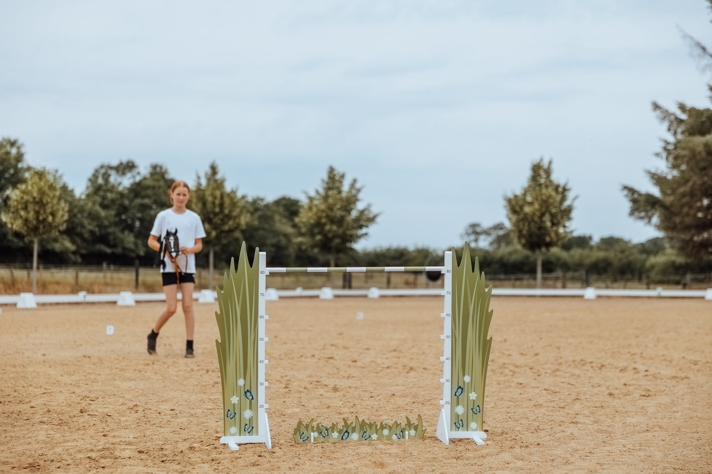 Springzaun Springparcours Springhindernis Show, Blume