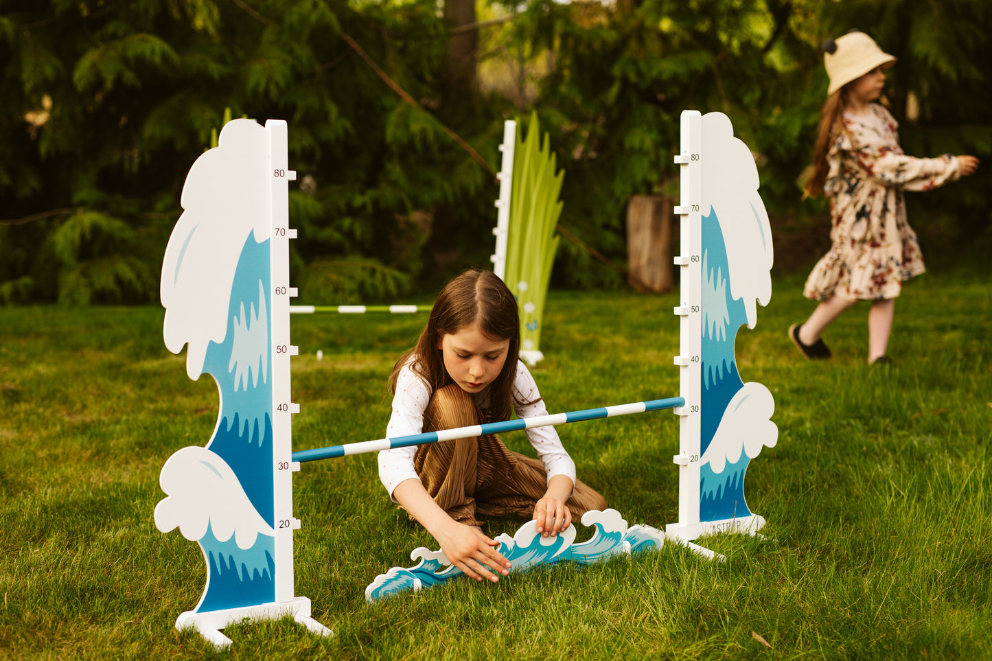 Springzaun Springparcours Springhindernis Show, Welle