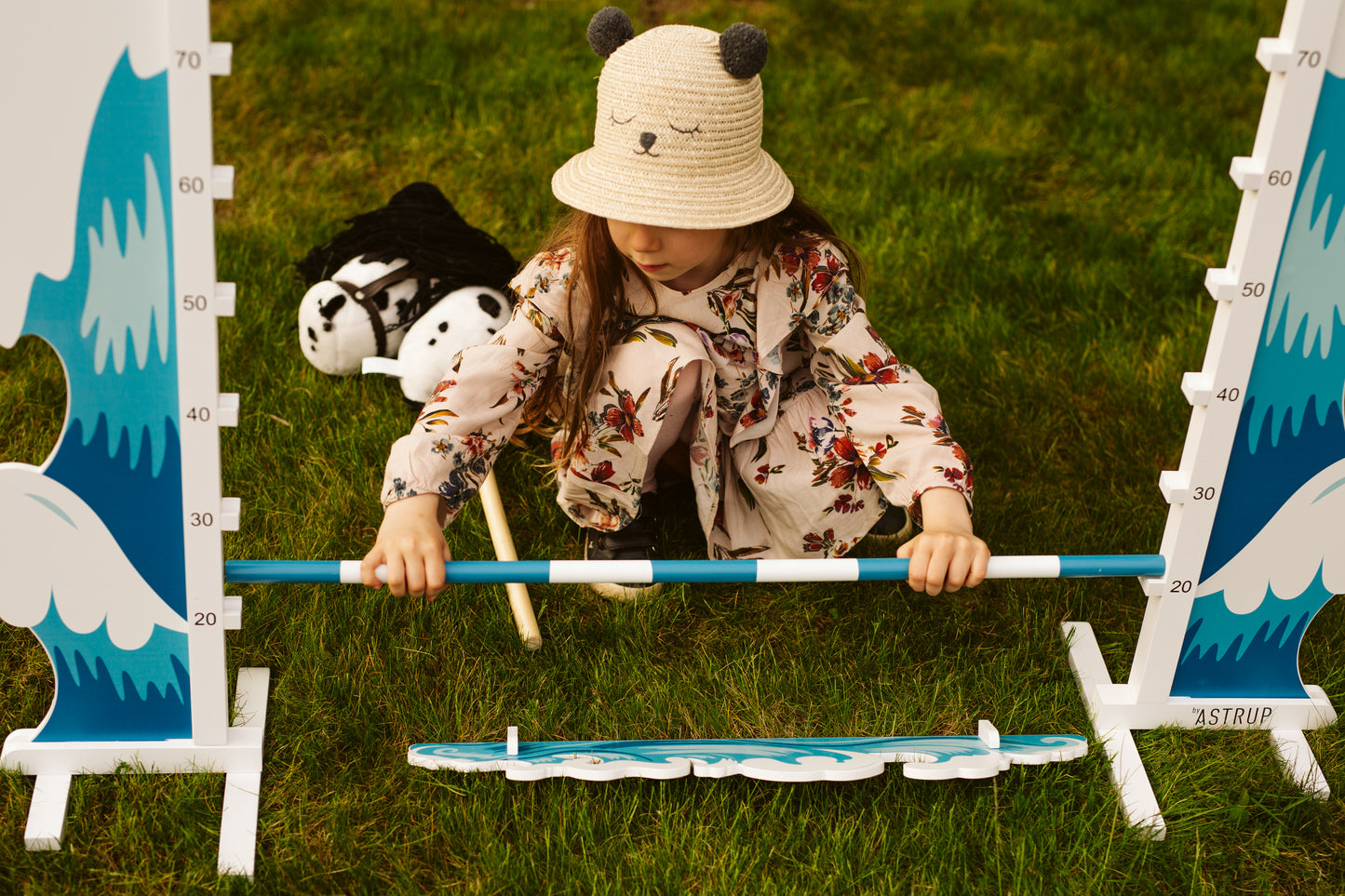 Springzaun Springparcours Springhindernis Show, Welle