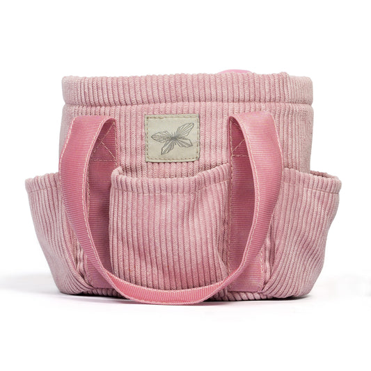 PFLEGETASCHE AUFBEWAHRUNGSTASCHE FÜR HOBBY PFERDE, CORD, ROSA