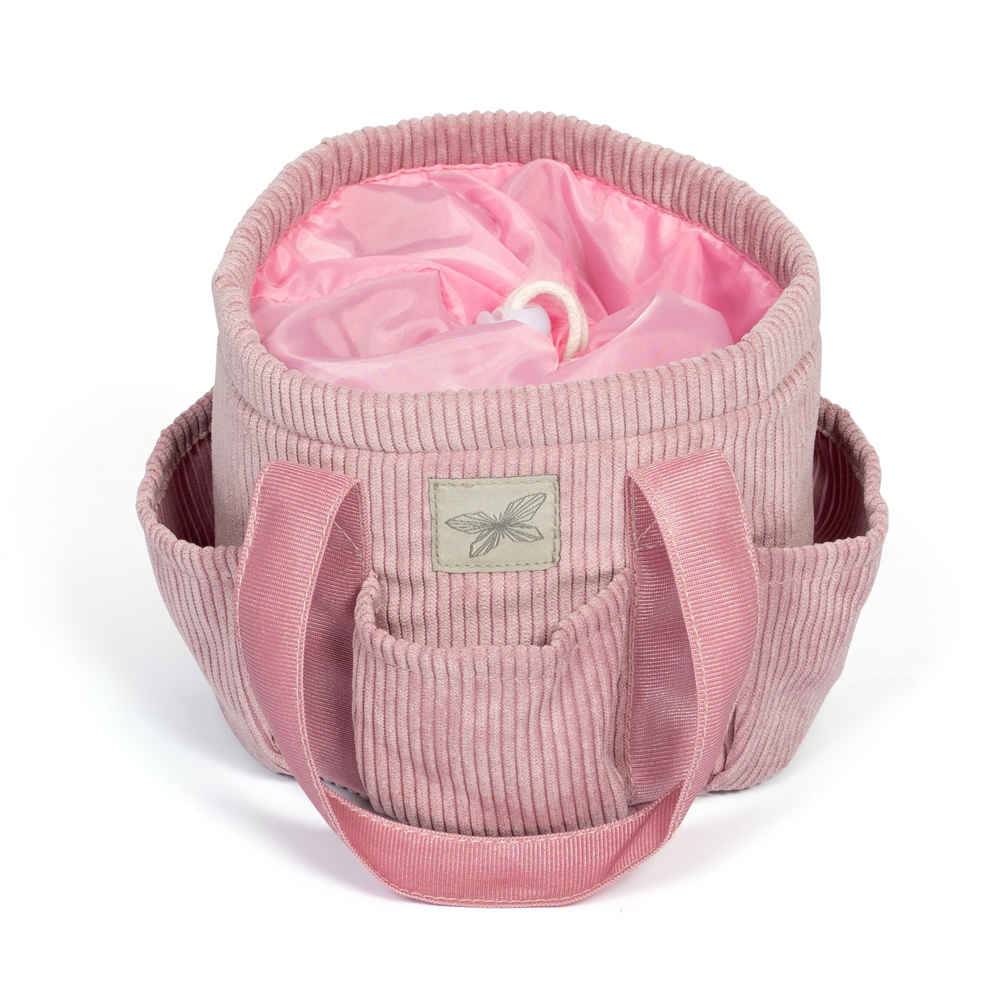 PFLEGETASCHE AUFBEWAHRUNGSTASCHE FÜR HOBBY PFERDE, CORD, ROSA