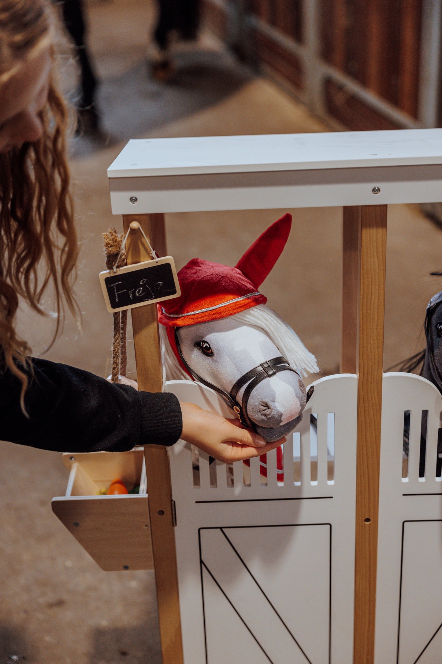 SATTELDECKE FLIEGENHAUBE UND HALSTUCH, SHOW SET ROT HOBBY HORSE