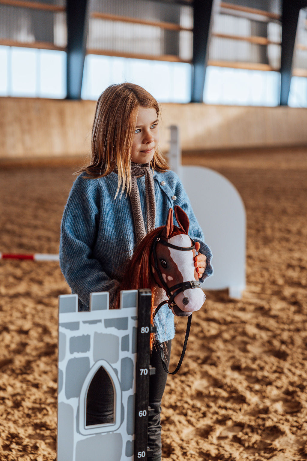 Springzaun Springparcours Springhindernis Show, Burg-Design