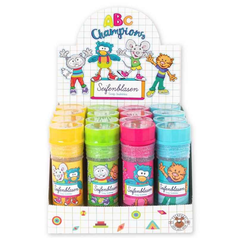 ABC CHAMPIONS SEIFENBLASEN-SPIEL 50ML, 4-FACH SORTIERT