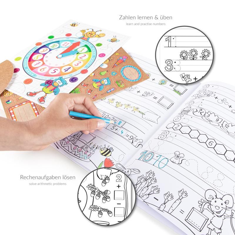 ABC CHAMPIONS LERN- & AUSMALSPASS INKL. LERNUHR UND STICKER