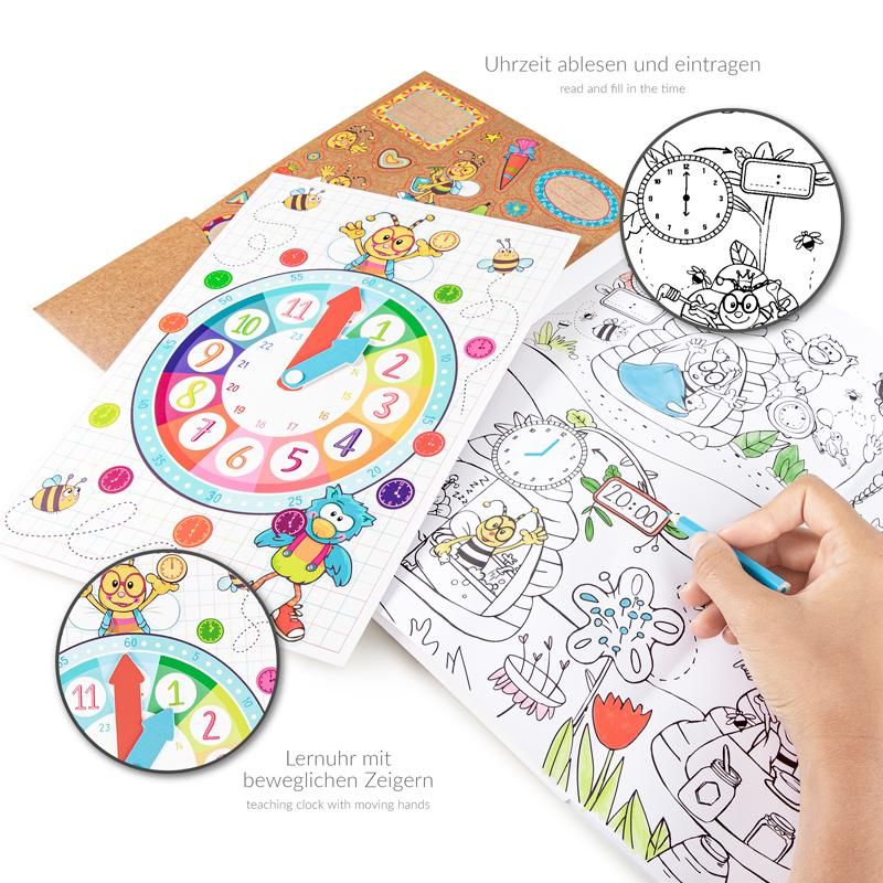 ABC CHAMPIONS LERN- & AUSMALSPASS INKL. LERNUHR UND STICKER