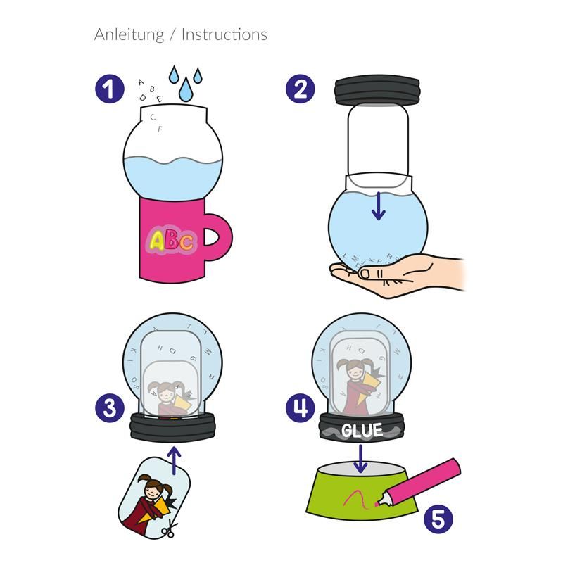 ABC CHAMPIONS XXL FOTO-SCHÜTTELKUGEL ZUM INDIVIDUELLEN GESTALTEN Ø10CM