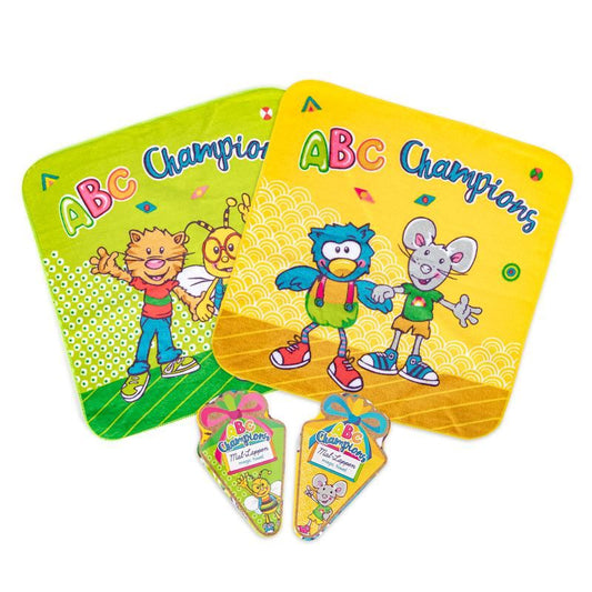 ABC CHAMPIONS MAGIC TOWEL MAL-LAPPEN 30 X 30CM, 2-FACH SORTIERT