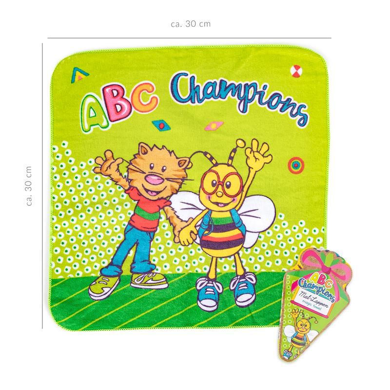 ABC CHAMPIONS MAGIC TOWEL MAL-LAPPEN 30 X 30CM, 2-FACH SORTIERT