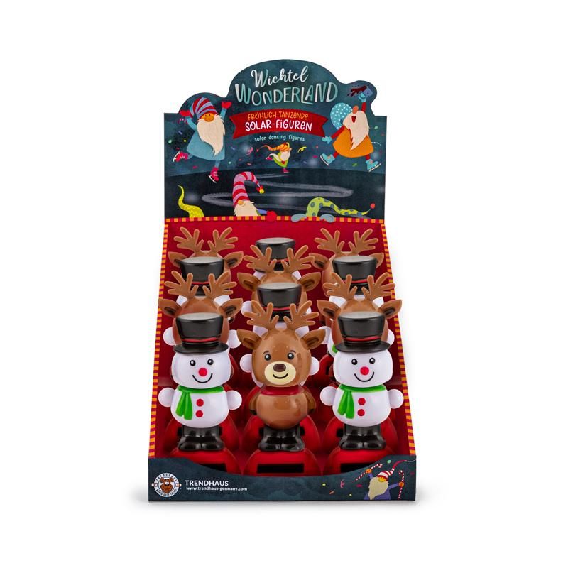 WICHTEL SOLAR WACKELFIGUR, 2 MOTIVE SORTIERT