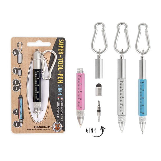 ALLES FÜR DIE SCHULE SUPER TOOL-PEN 6IN1, 4-FACH SORTIERT