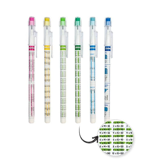 ALLES FÜR DIE SCHULE SPICKER BLEISTIFT ZIEH & STECK, 6-FACH SORTIERT