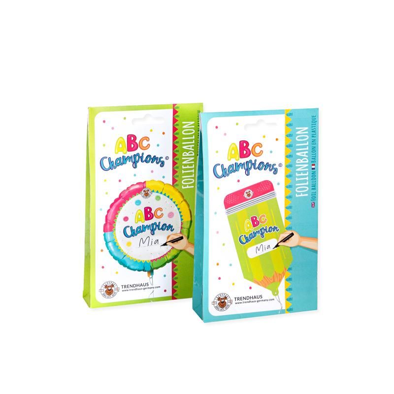 ABC CHAMPIONS FOLIENBALLONS, 2-FACH SORTIERT
