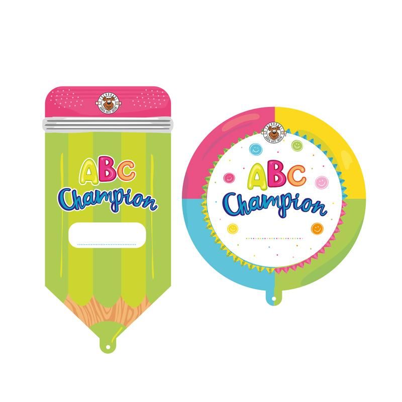 ABC CHAMPIONS FOLIENBALLONS, 2-FACH SORTIERT