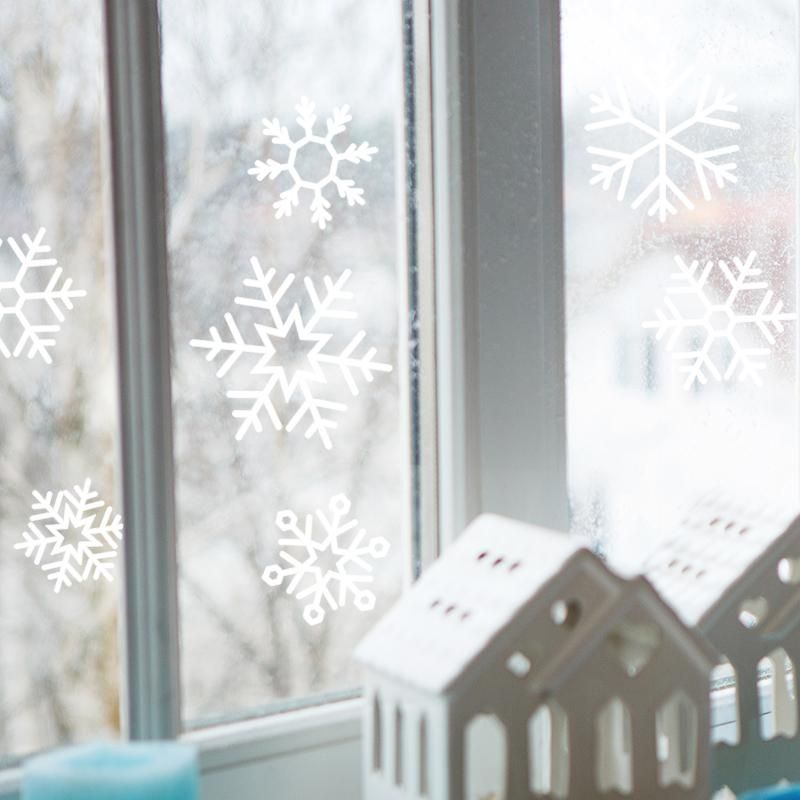 MAGIC MOMENTS FENSTER-STICKER SCHNEEKRISTALLE 24-TEILIG