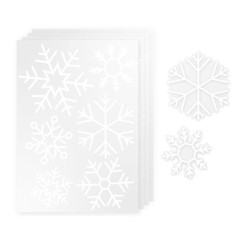 MAGIC MOMENTS FENSTER-STICKER SCHNEEKRISTALLE 24-TEILIG