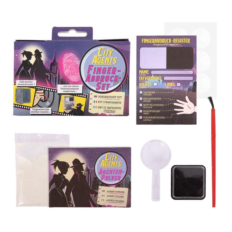 CITY AGENTS FINGERABDRUCK-SET 6-TEILIG