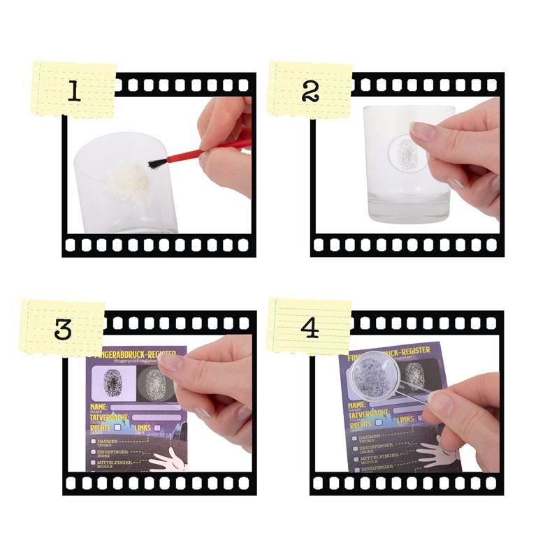 CITY AGENTS FINGERABDRUCK-SET 6-TEILIG