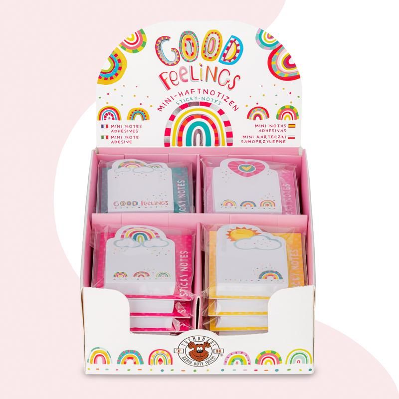 GOOD FEELINGS MINI-STICKY- NOTES 80 BLATT, 4-FACH SORT.