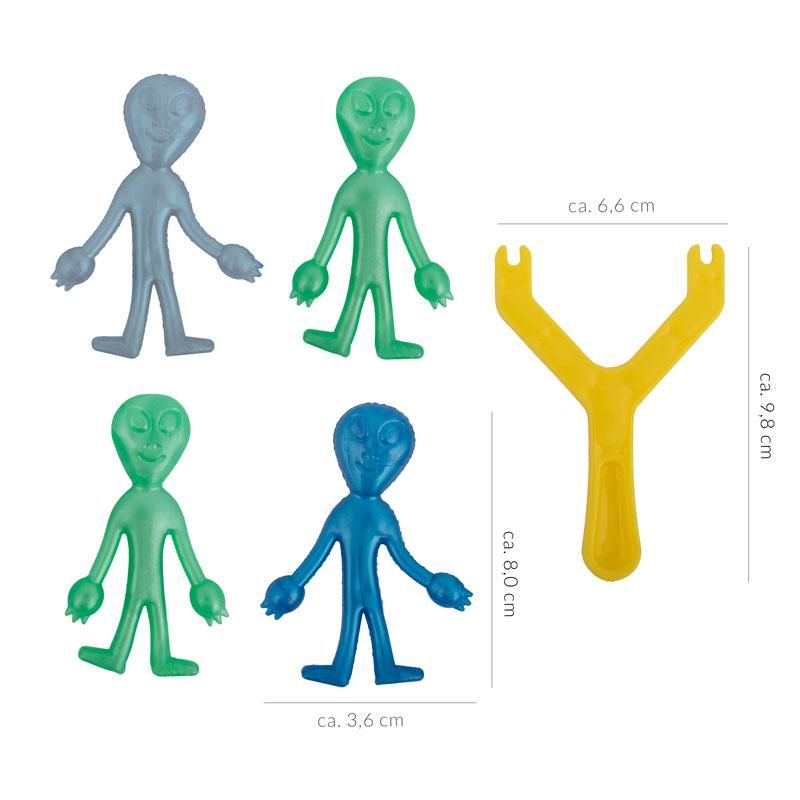 SPACE ADVENTURE ALIEN-SCHLEUDER 3-TEILIG, 2-FACH SORTIERT