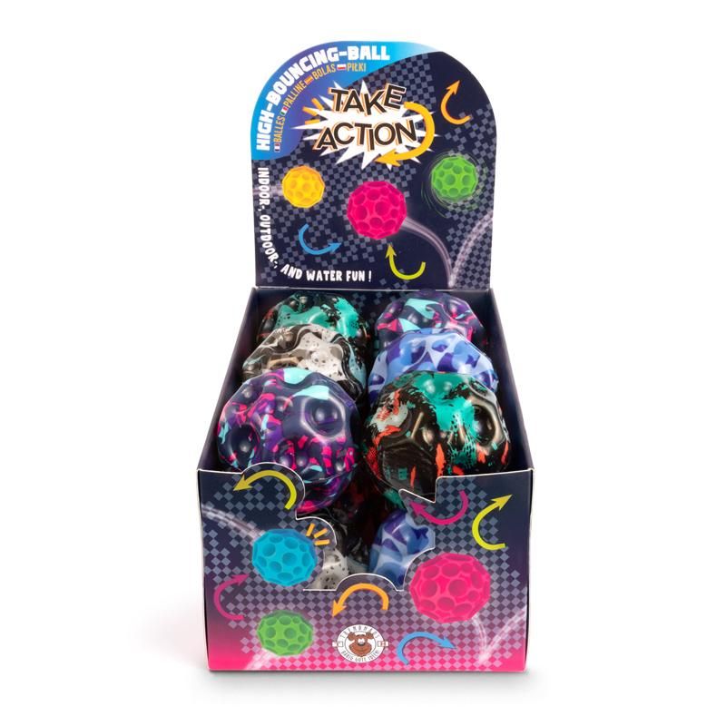 TAKE ACTION HIGH-BOUNCING-BÄLLE Ø 6,7CM, 4-FACH SORTIERT