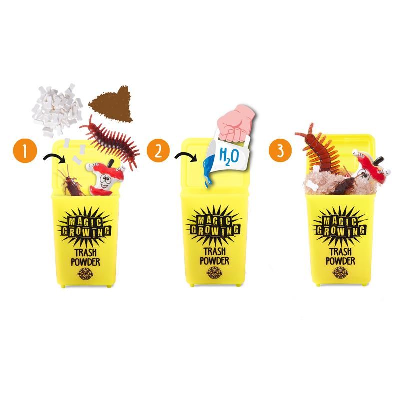 PRANK BOX TRASH MAGIC GROWING POWDER SET, 3-FACH SORTIERT