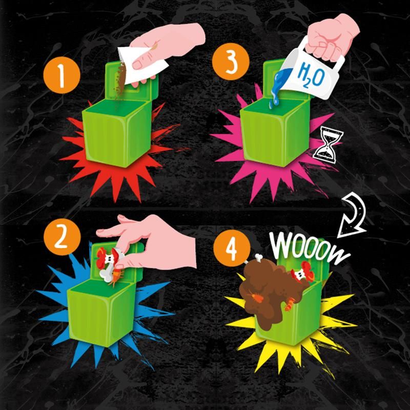 PRANK BOX TRASH MAGIC GROWING POWDER SET, 3-FACH SORTIERT