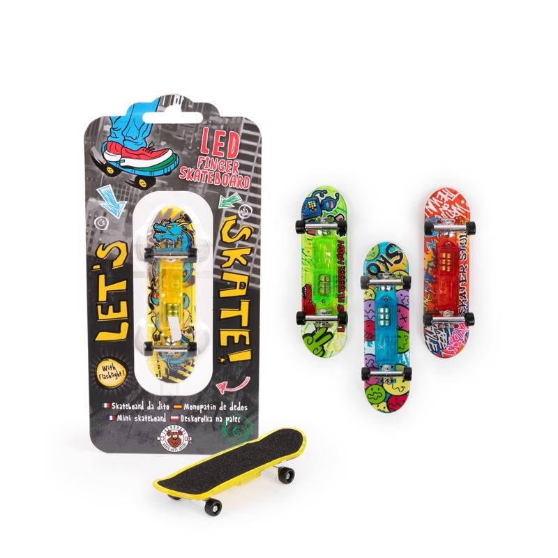 SPEED LED FINGER-SKATEBOARD, 4-FACH SORTIERT
