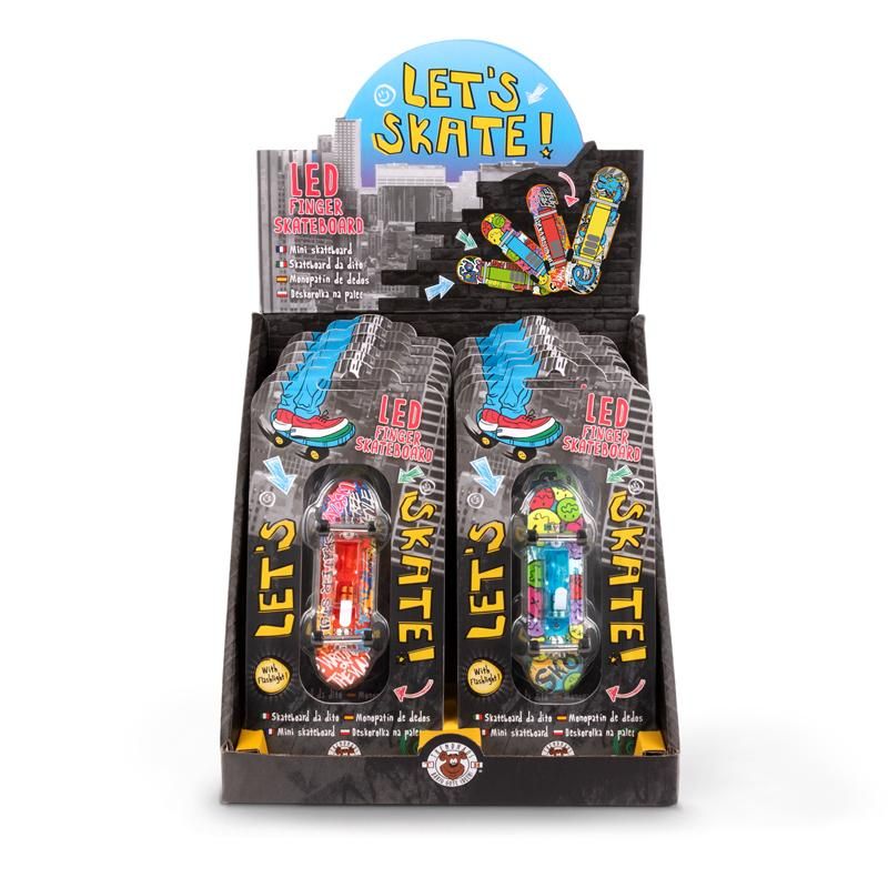 SPEED LED FINGER-SKATEBOARD, 4-FACH SORTIERT
