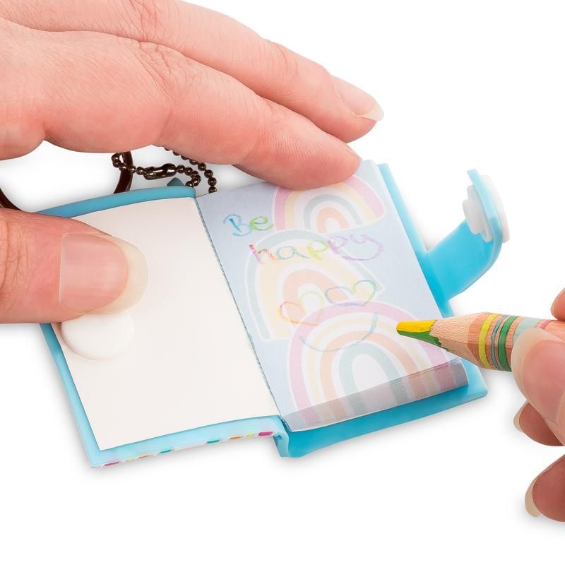 GOOD FEELINGS MINI-NOTIZBUCH MIT SCHLÜSSELANHÄNGER, 4-FACH SORTIERT