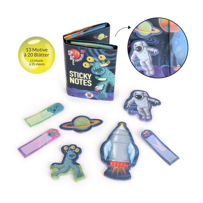 SPACE ADVENTURE STICKY NOTES MINI-ORGANIZER 260 BLATT