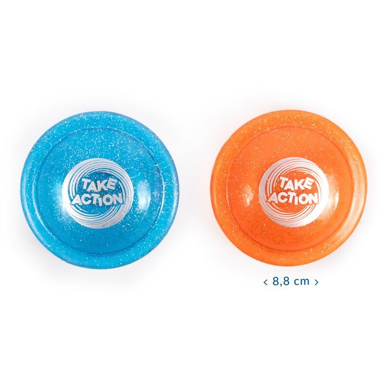 TAKE ACTION POCKET LIGHT-UP FRISBEE IN- & OUTDOOR, 2-FACH SORTIERT