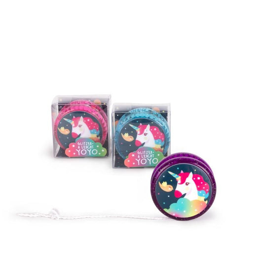 DREAMLAND GLITZER-YOYO MIT LICHT, 3-FACH SORTIERT