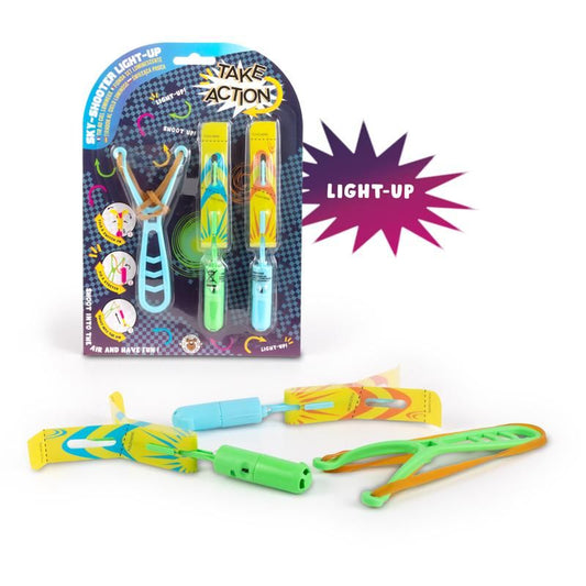TAKE ACTION SKY-SHOOTER LIGHT-UP 3-TEILIG, 2-FACH SORTIERT