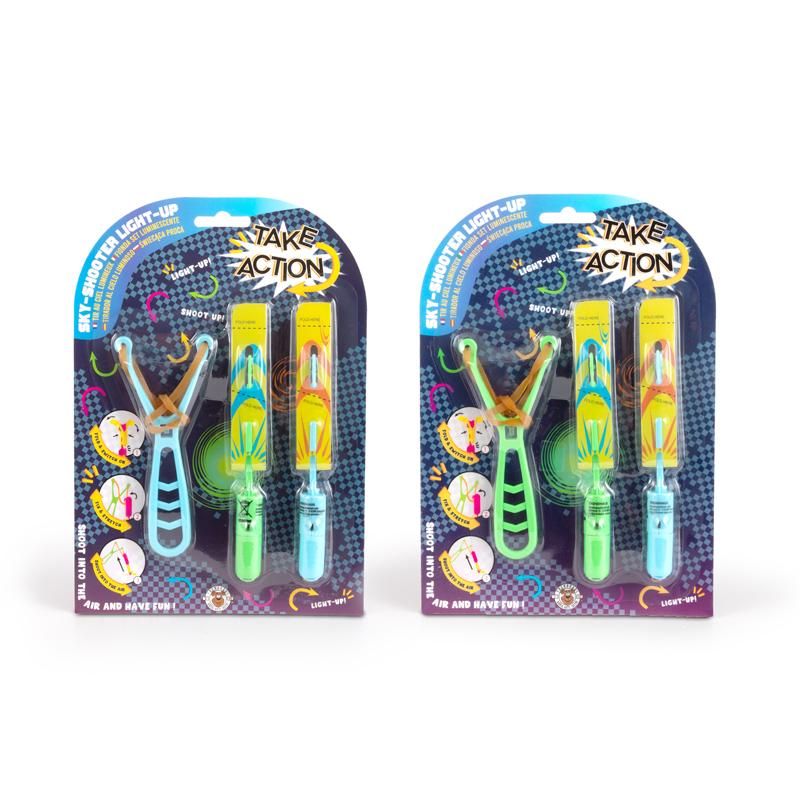 TAKE ACTION SKY-SHOOTER LIGHT-UP 3-TEILIG, 2-FACH SORTIERT
