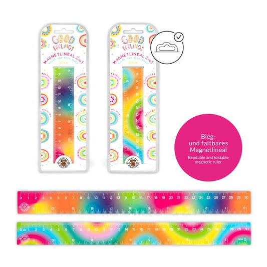 GOOD FEELINGS MAGNETLINEALE FALTBAR 30CM, 2-FACH SORTIERT
