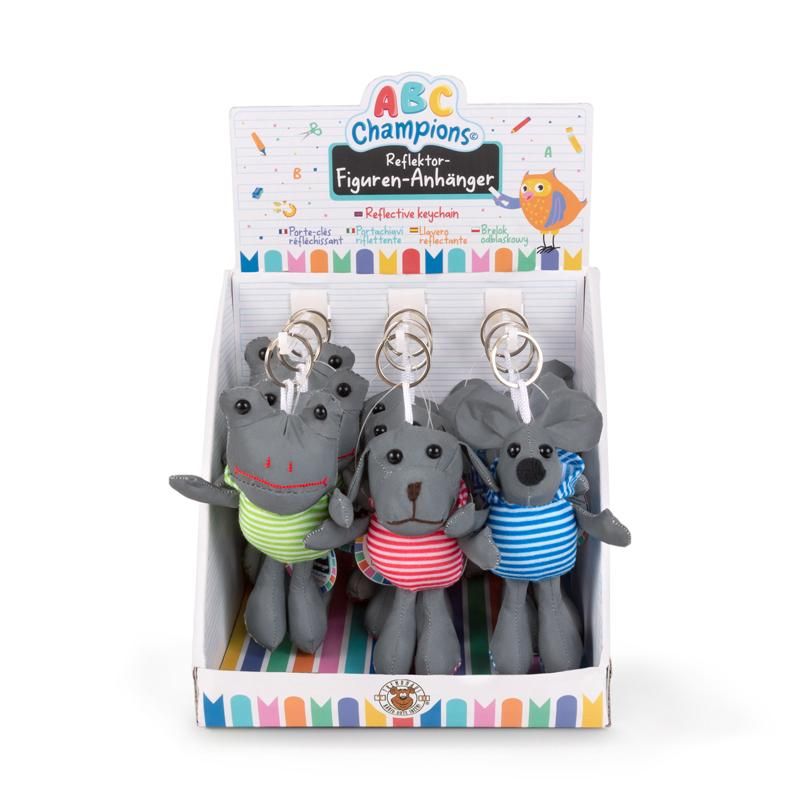 ABC CHAMPIONS FIGUREN-ANHÄNGER REFLEKTIEREND 12CM, 3-FACH SORTIERT