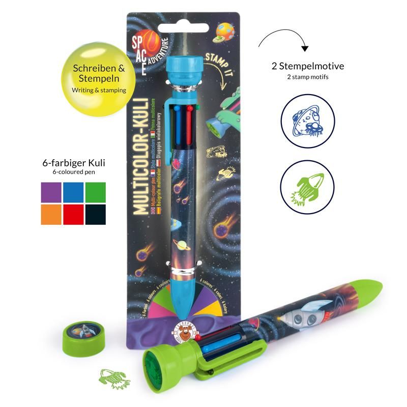 SPACE ADVENTURE MEHRFARBKULI 6-FARBIG MIT STEMPEL, 2-FACH SORTIERT