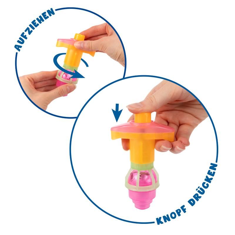 TAKE ACTION LIGHT-UP KREISEL GLOW IN THE DARK, 3-FACH SORTIERT