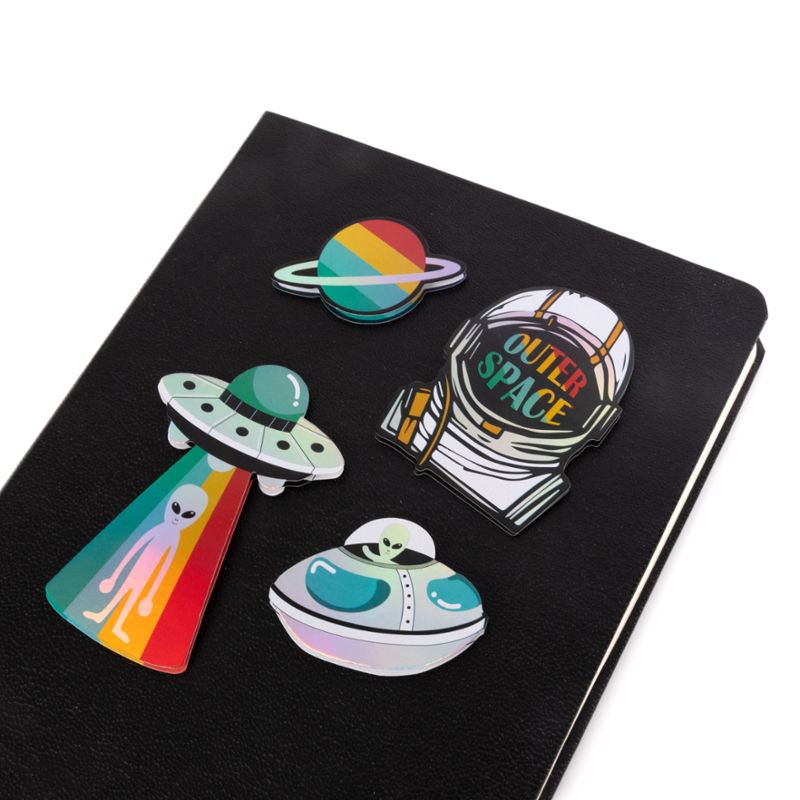 SPACE ADVENTURE GALAXY STICKER HOLOGRAPHIE 9ER-SET