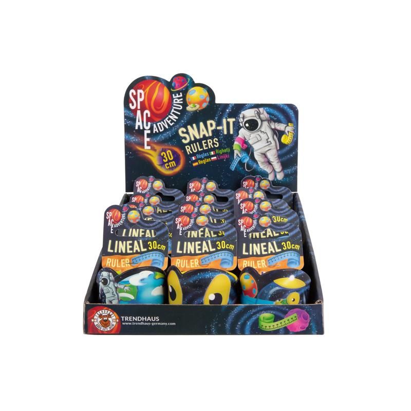 SPACE ADVENTURE SNAP-IT LINEALE 30CM, 4-FACH SORTIERT